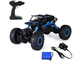 AsianHobbyCrafts Waterproof Remote Controlled Rock Crawler RC Monster Truck, 4 Wheel Drive, 1:18 Scale  (Blue)
